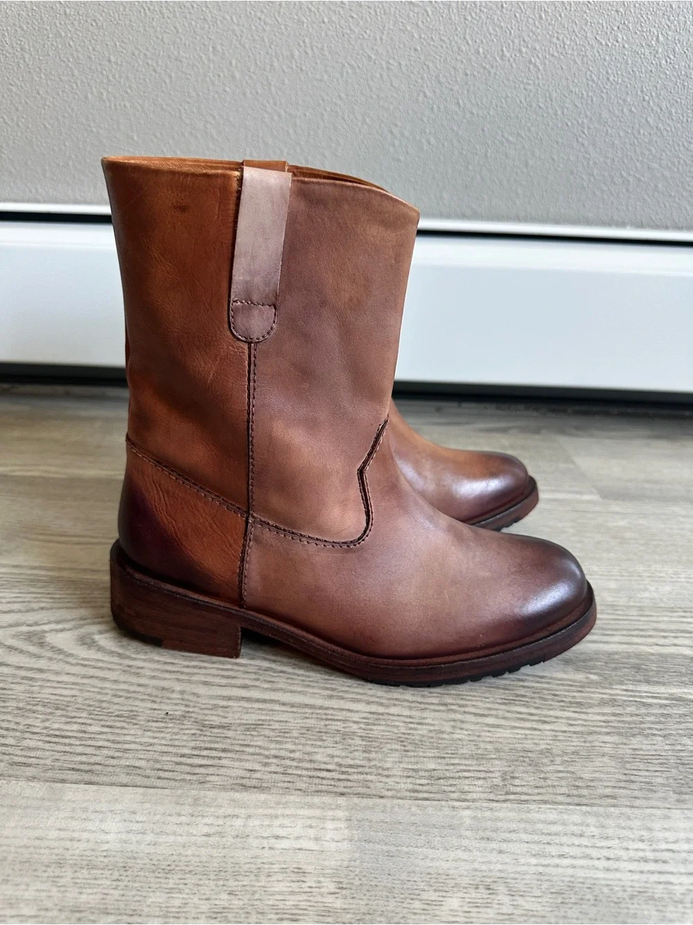 Vintage Foundry Co Brown Leather Alaina Ankle Boots 8